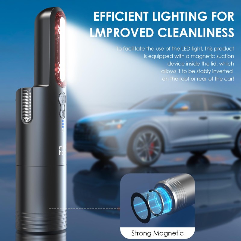 Minthouz Car Vacuum,Mini Portable Cordless Hand held Vacuum Powerful Suction