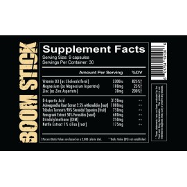 Redcon1 Boom Stick Testo Precursor 30 Servicios (300 Cáps) Sabor Sin Sabor