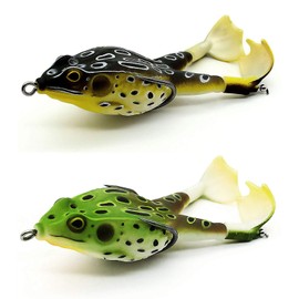 ACHUN Frog Fishing Bait Double Propeller Soft Lure Kit, Especially for Bass Freshwater Saltwater Fishing Lures