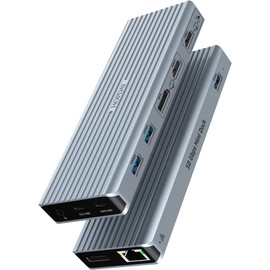 HOPDAY 11 in 1 USB C Hub, USB C Dock Triple Display Docking Station for M1/M2 MacBook Pro/Air, Dell, Surface, HP, Lenovo (4K HDMI/DP,10 Gbps USB 3.1,PD 100W, 3.5 mm Audio, Gigabit Ethernet)