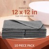HomeBurg CORE 10-Piece Cotton Washcloths for Bathroom and Kitchen