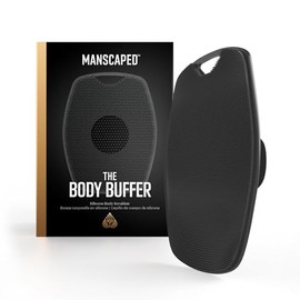 MANSCAPED® The Body Buffer - Limpiador de silicona premium para nutrir, limpiar y exfoliar tu piel, cerdas que aumentan la espuma con mango ergonómico antideslizante, de larga duración y fácil de limpiar (paquete de 1)