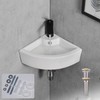 Davivy 18" x 13" Corner Bathroom Sink - White Ceramic