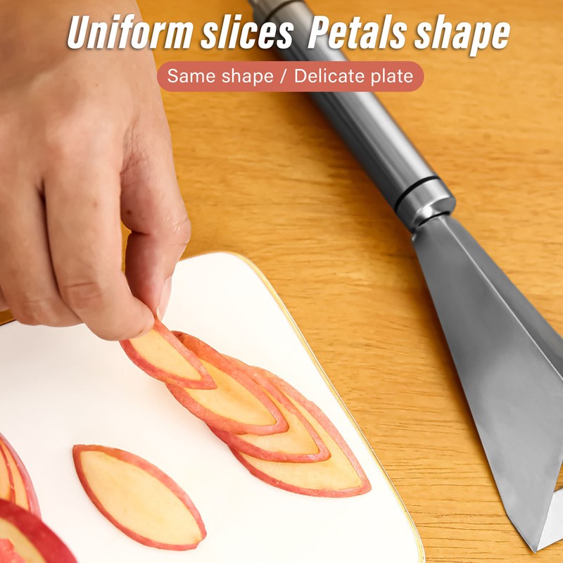 Fruit Vegetable Carving Knife Stainless Steel Triangular Shape Channel Knife