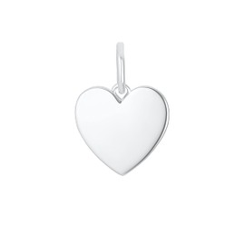 s.Oliver 2032929 Women's Pendant 925 Sterling Silver 2.1 cm Silver Heart Comes in Jewellery Gift Box, Sterling Silver, No Gemstone