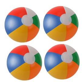COONE 4 Pack Beach Balls for Kids Bulk Inflatable Pool Beach Balls Bulk for Theme Party Decorations Favors Supplies