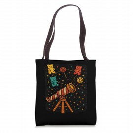 Candy Space Gummy Bear Lollipop Constellation Astronomy Tote Bag