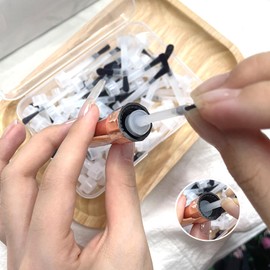 DANNEASY 66Pcs Replacement Nail Polish Brushes Set Disposable Dip Replacement Nail Brush Dipping Powder Liquid Soft Bristles Brush Nail Polish Tools for Nails Salon