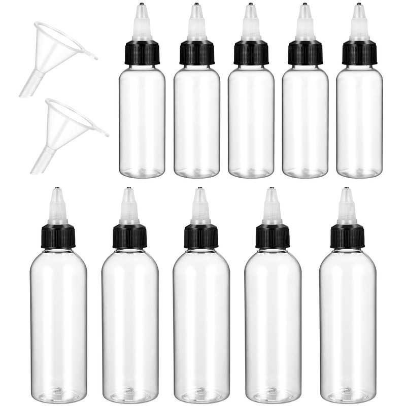 Luxshiny Mini Squeeze Bottle10PCS Sauce Bottle with Pointed Tip Clear