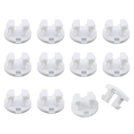 ZZLZX 12PCS Bottom Rail Cord Cover Button White Color Tape Lock Plug, Blind Bottom Rail Lock Button Repair Parts for Horizontal Blinds(OD 15.5mm/0.6in)
