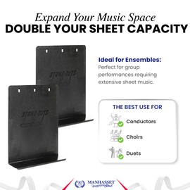 MANHASSET M91 Pair Music Stand-Out Shelf Extenders
