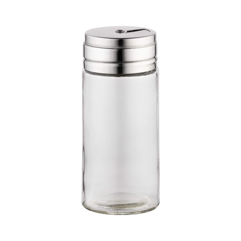Fox Run 5167 Glass Spice Jar with Stainless Steel Shaker