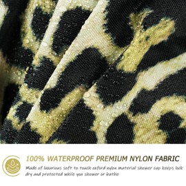 YOHTAS Shower Caps for Women, Reusable Waterproof, Luxury Hair Cap for Shower, Large Adjustable Bowknot Bath Cap for Long Hair Braids