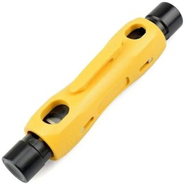 Greluma 1 x Double-Sided Coaxial Cable Stripper, Coaxial Cable Stripper, Wire Cutter, Coaxial Stripping Tool for RG59, RG6, RG7, RG11
