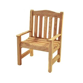 Melody Jane Dolls House Bare Wood Garden Chair Miniature Wooden Unfinished Patio Furniture