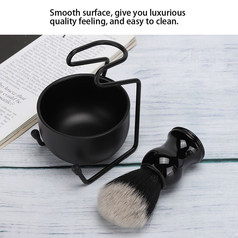 3Pcs Set Professional Men Beard Shaving Tool Stand Holder Hair