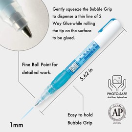 Zig MSB10M1P Memory System Two Way Glue Pen, Carded, Squeeze and Roll