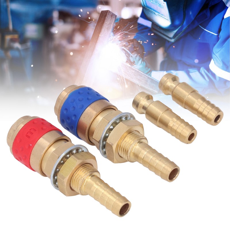 Welding Quick Connector Water Cooled Gas Adapter M8 Brass Fitting