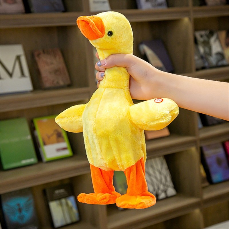 Talking Duck Toy Cute Imitating Sound Singing Walking Educational Plush