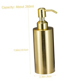 PACKOVE Stainless Steel Refillable Shampoo Dispenser Bottle Durable Hand Soap Pump for Liquid Soap Shower Gel Essential Oils for Home Hotel Use Stainless Steel Design