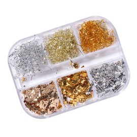 Beavorty Nail Glitter Foil Flakes of Metallic Nail Art Stickers for Stunning Manicure Designs Safe for Easy Application for Daily Festival Use