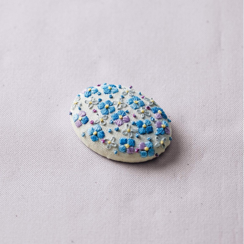 Olympus Thread OLY-K9082 French Embroidery Brooch Kit K9082 Blue