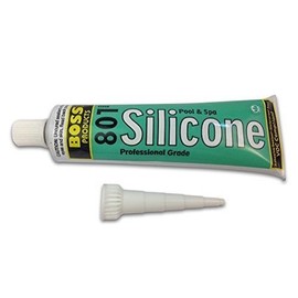 Accumetric Boss 04073CL12 801 Pool & Spa Clear Neutral Cure Silicone Adhesive - 3 oz