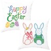 Herrschners Happy Easter Cotton Tails Pillow Cover Set Stamped Cross-Stitch