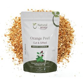 Natural Way Dried Orange Peel Cut & Sifted Granules (Citrus sinensis) - Pure, Vegan, Non-GMO & Gluten Free | For Cooking, Baking and Tea| Resealable Bag | 100% Raw from India (1/4LBS / 4Oz.)