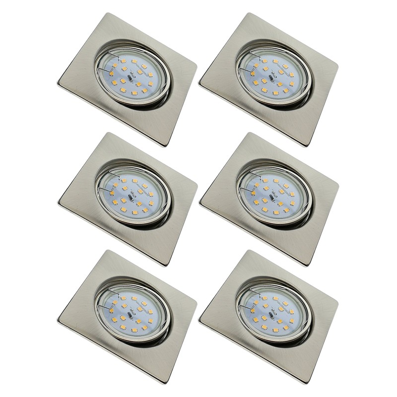 Trango® 6 LED Dimmable Square Recessed Downlight including 6X6 W