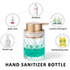 Bathroom Glass Soap Dispenser with Durable Rust-Proof Plastic Liquid Pump