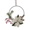 2474U Dekoring White Christmas White / Red Lifelike Flowers in