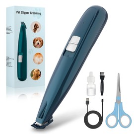 Hundehaarschneidemaschine, Profi Tierhaarschneidemaschine mit Led-Licht für Hunde Katzen Pfoten, Augen, Ohren, Gesicht, KöRper, Wiederaufladbar Elektrische Hundeschermaschine Tierhaarschneider