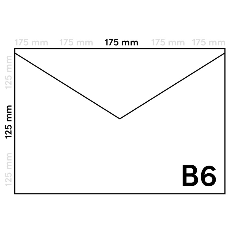 Netuno Pack of 100 Envelopes Nacre Black DIN B6 125