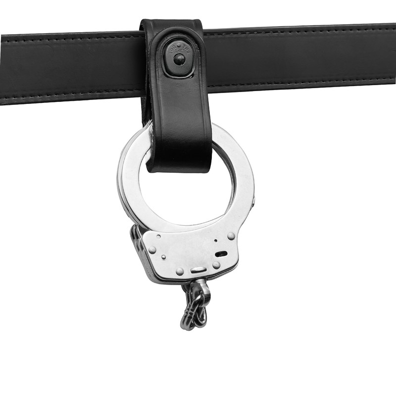 JAY-PEE Tactical Leather Handcuff Strap Holder with Black Safety Snap