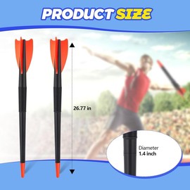 2-Pack 300g Training Javelins - Soft Plastic Track & Field Throwing Equipment for Kids & Adults - Color: Red, Blue Yellow, Style Name: Cute Style