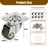 Luxinika 8 Pack Mini Caster Wheels 1/2 Inch Low Profile