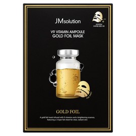 JM Solution V9 Vitamin Ampoule Gold Foil Mask 350ml, 1 Pack, Pack of 10 / 제이엠솔루션 V9 비타민 앰플 골드 호일 마스크 350ml, 1개, 10개입