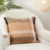 SARO LIFESTYLE Maxi Plaid Pattern Poly Filled Throw Pillow