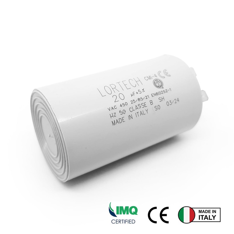 LORTECH Permanent Capacitor 20 µF - Diameter 40 mm x