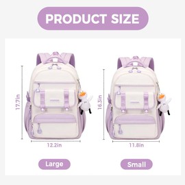 Womens Girls Backpack for School Cute Aesthetic Large Laptop Backpack Kawaii Preppy Teen Kids Bookbag Travel Daypack (Pink,S)