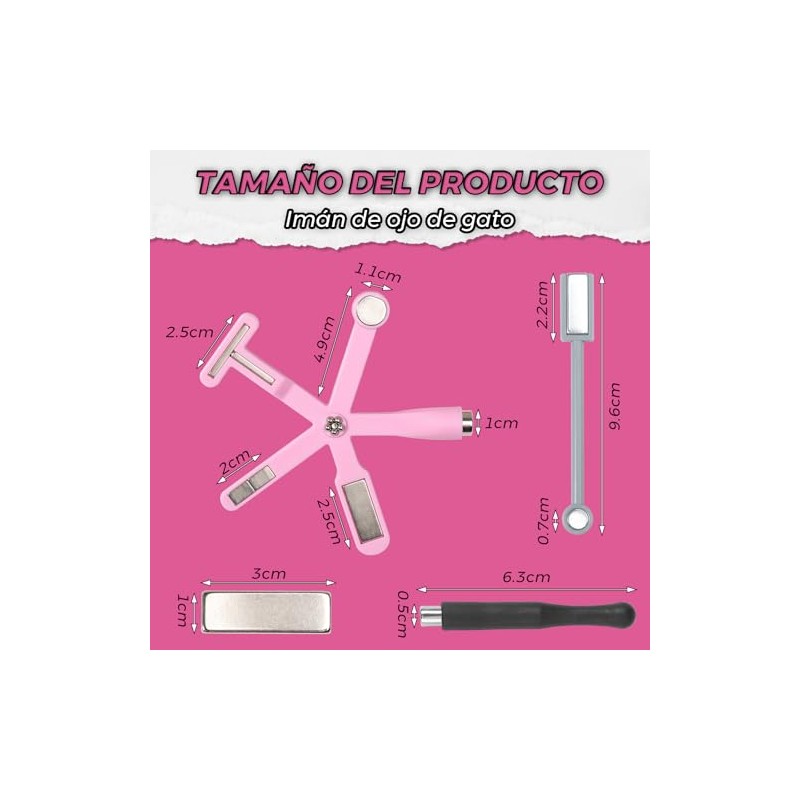 Kit 4pcs Imán de Uñas 3D Ojo de Gato Magnético