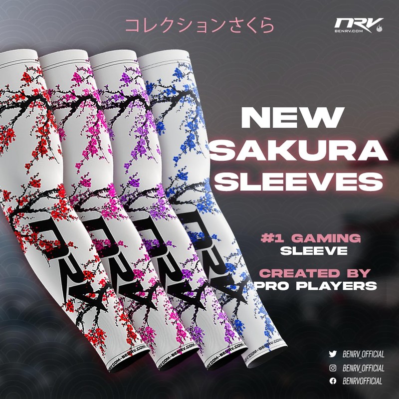 NRV Gaming Compression Sleeve (Edition Sakura) - Enhanced Japanese Style