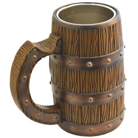 Lotus Wood Barrel Mug Design With Single Cigar Rest - LMUG1