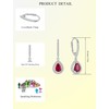 JIWOY Pear Shape Gemstone Earrings Sterling Silver Women's Dangle Earrings