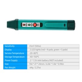 Magnetic Pole Pen Polarity Tester Magnet Field Polarity Identify Tool North South Pole Pen Tester Mini Magnetic Tester