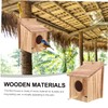 BUGUUYO Wooden Bird House Nesting Box for Birds Outdoor Feeding