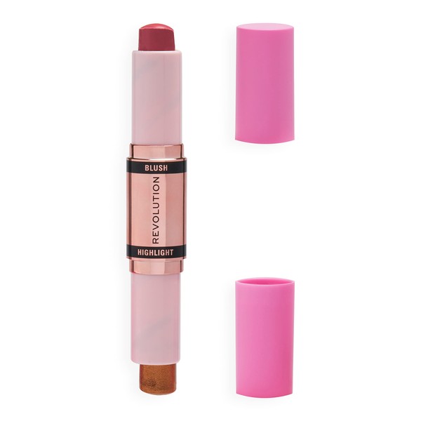 MakeUp Revolution, Blush & Highlight Stick, Blush Pink, Face Blush and Highlighter, 4.3 g