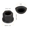 sourcing map M18 Flange Hex Nuts, 2pcs Grade 8.8 Carbon