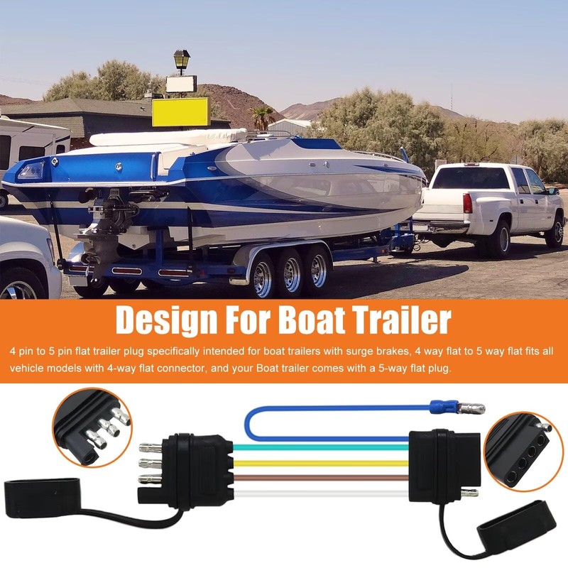 4 Pin to 5 Pin Trailer Adapter Kit, 4 Way